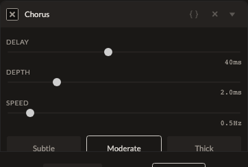 Screenshot of the Chorus control in Fictura