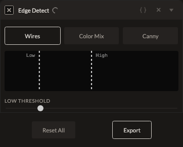 Screenshot of the Edge Detect control in Fictura