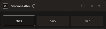 Screenshot of the Median Filter control in Fictura