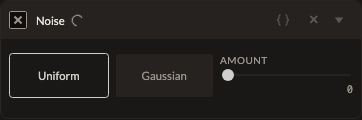 Screenshot of the Noise (Film Grain) control in Fictura