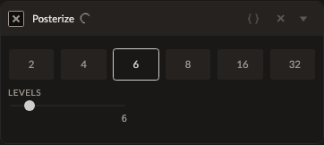 Screenshot of the Posterize control in Fictura