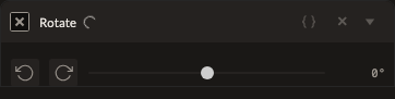 Screenshot of the Rotate control in Fictura
